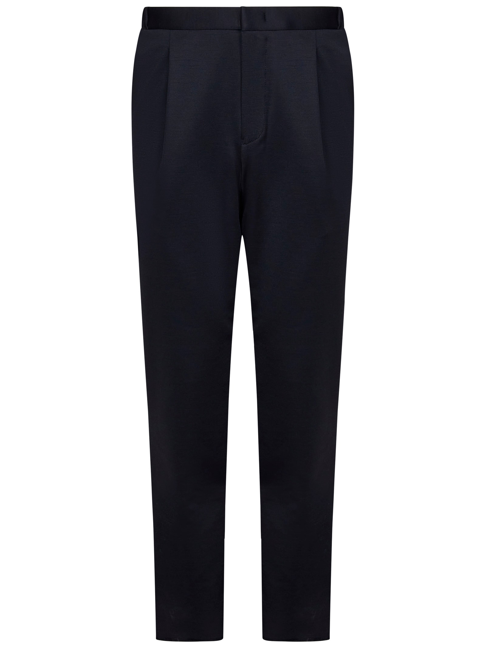 Shop Emporio Armani Trousers In Blue