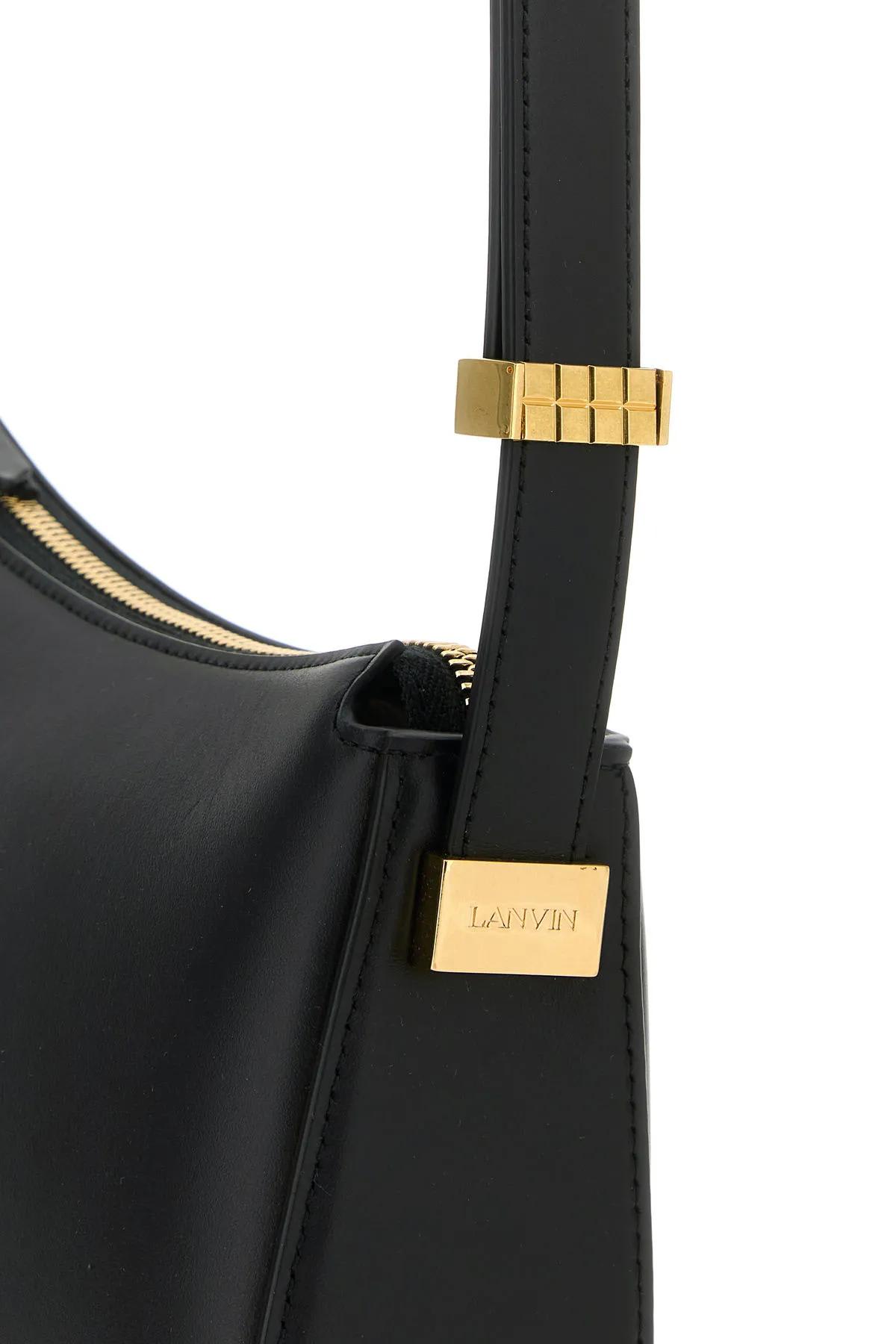 Shop Lanvin Black Leather Concerto Shoulder Bag