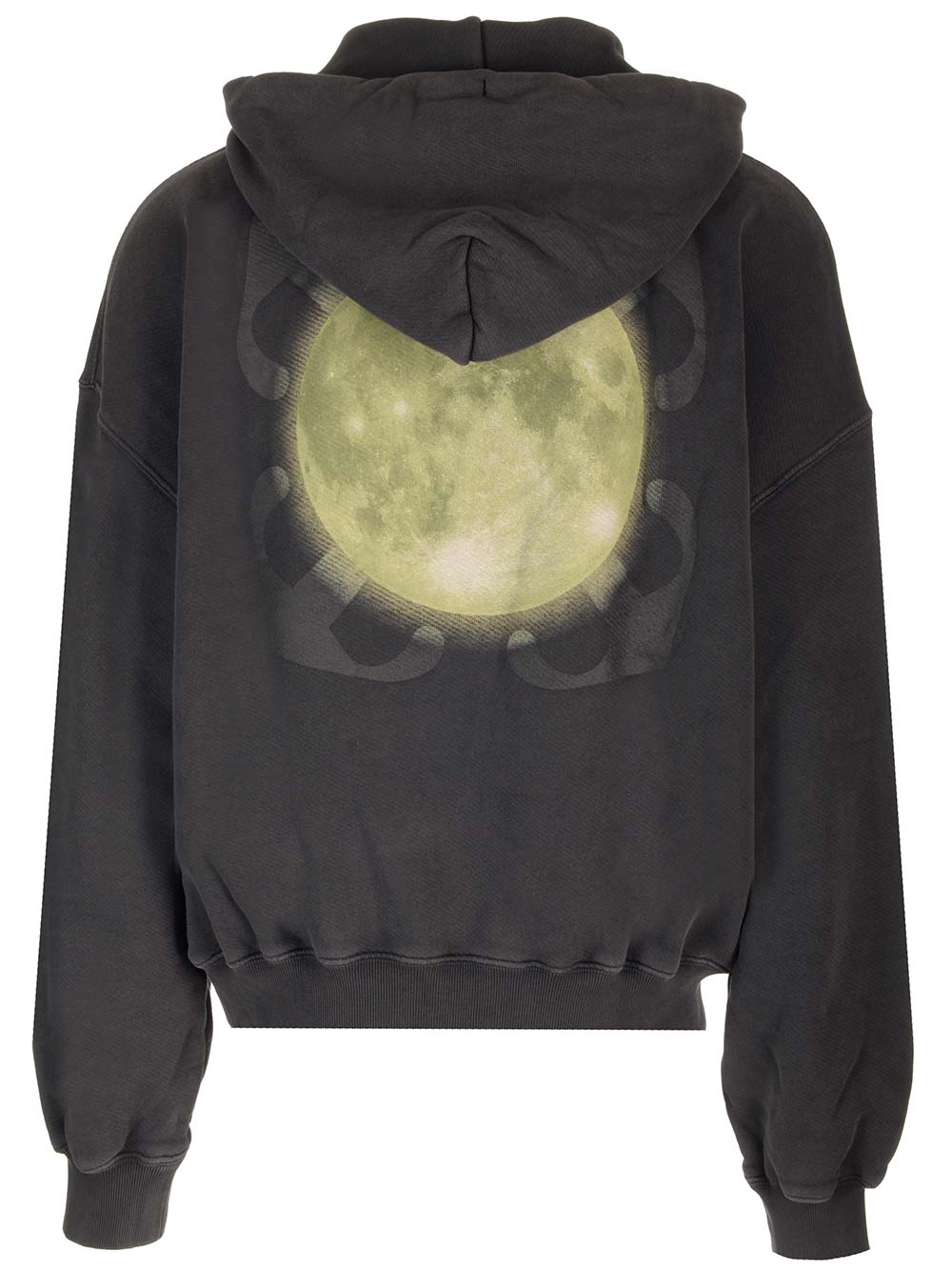 Shop Off-white Super Moon Hoodie In Nero