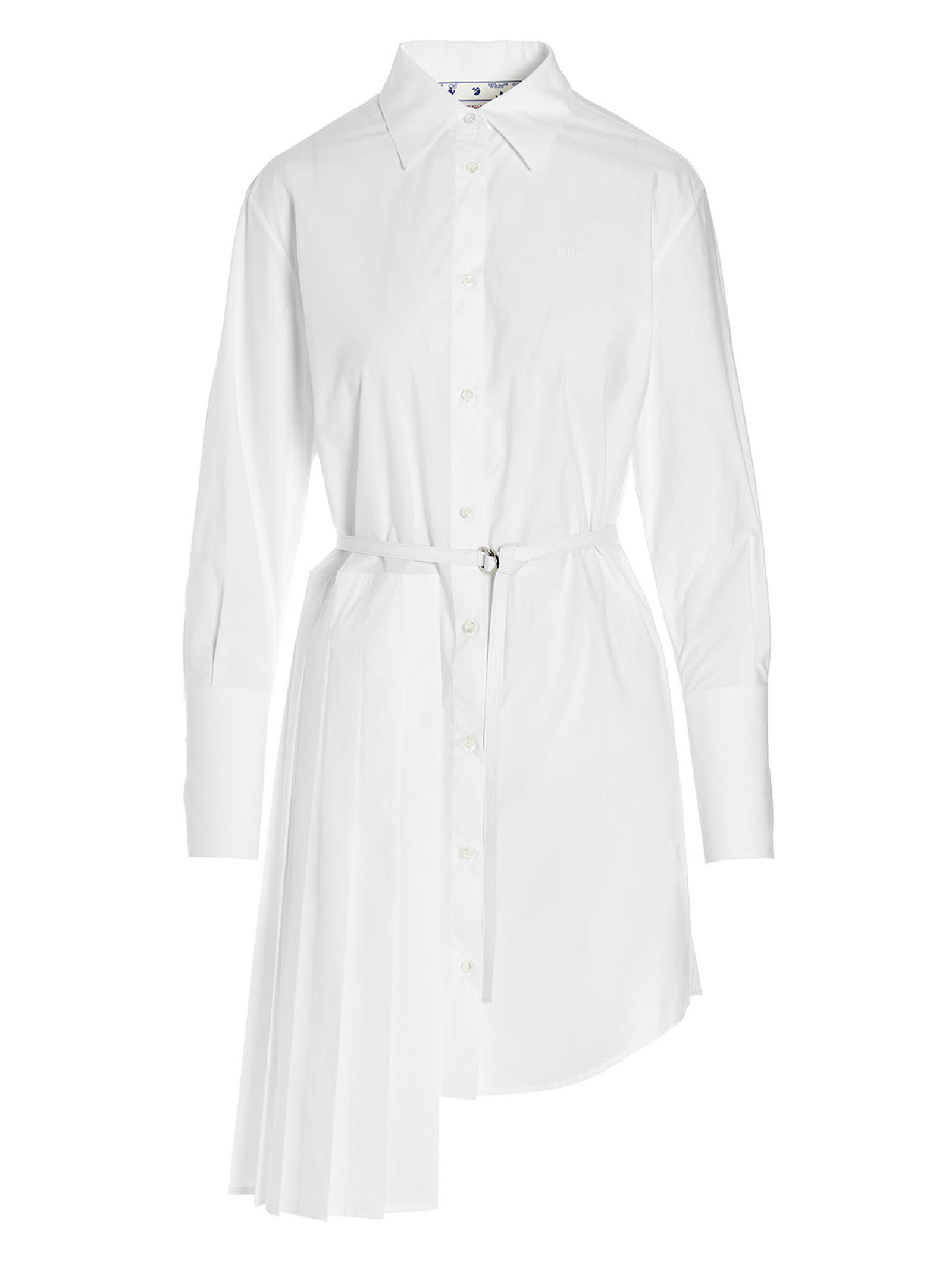 OFF-WHITE DIAGONAL SHIRT DRESS 