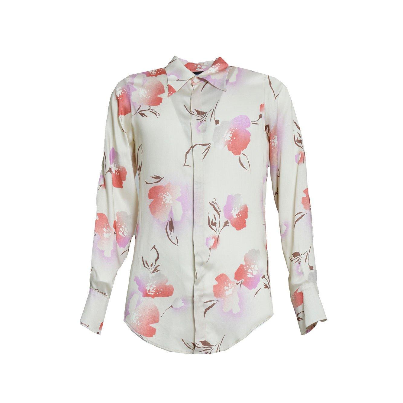Shop Dsquared2 Fly-flower 70s Shirt In Multicolour