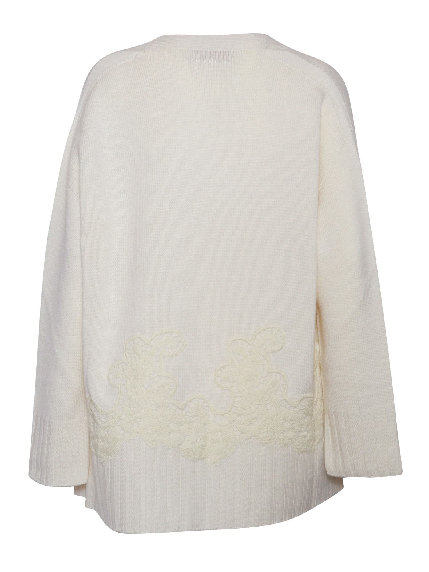 Shop Ermanno Ermanno Scervino Cardigan In White