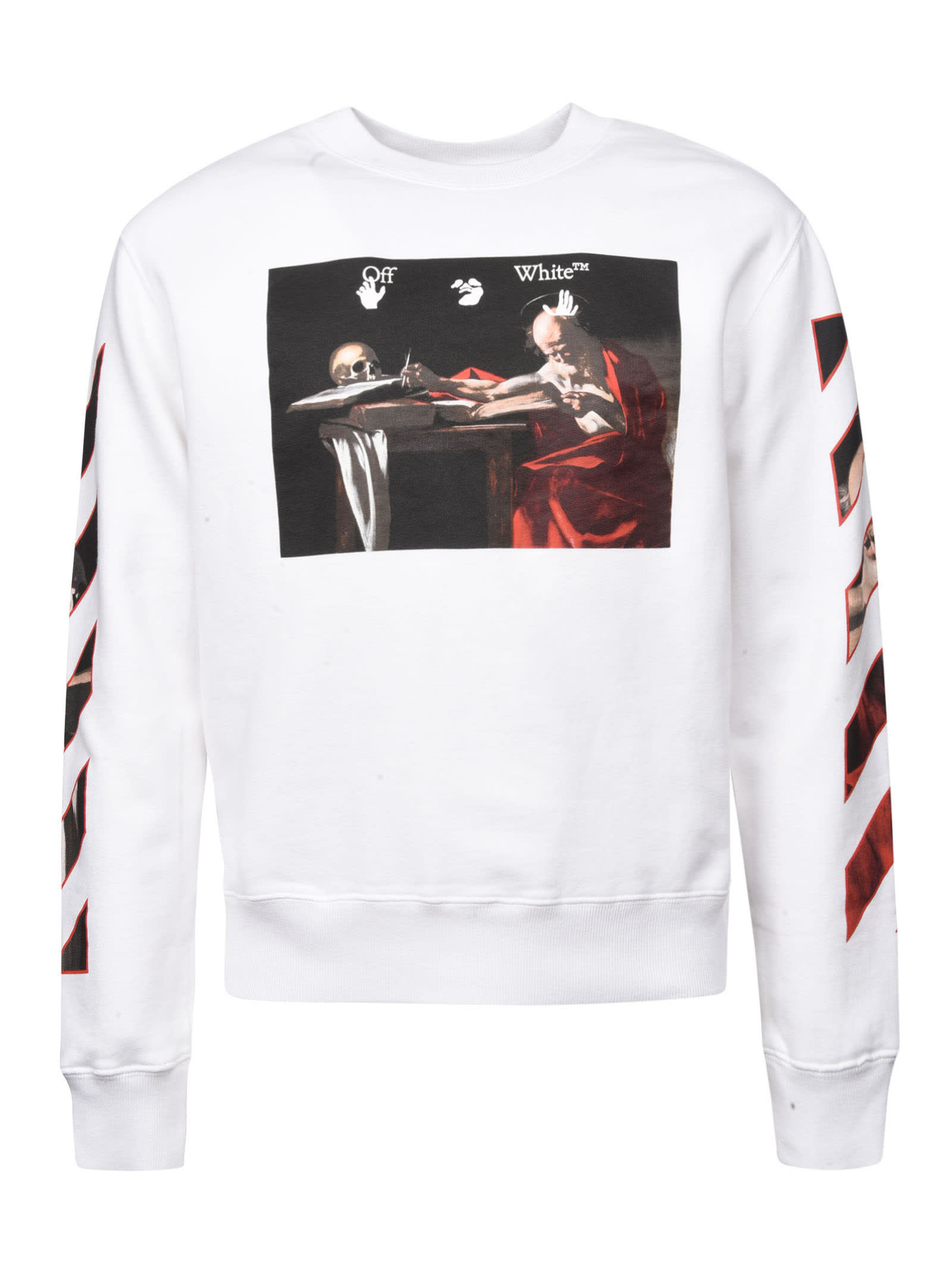 Off-white Cavaggio Slim Sweatshirt In White/red