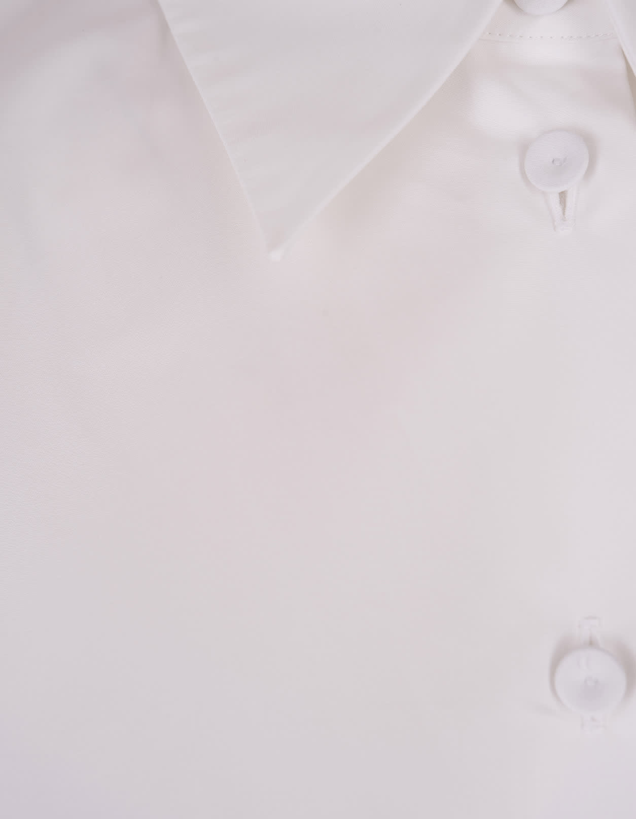 Shop Jil Sander White Poplin Cropped Shirt