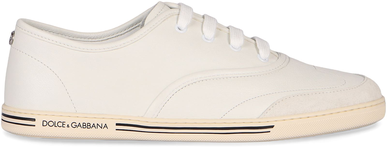 Dolce & Gabbana Lace-up Low-top Sneakers In White