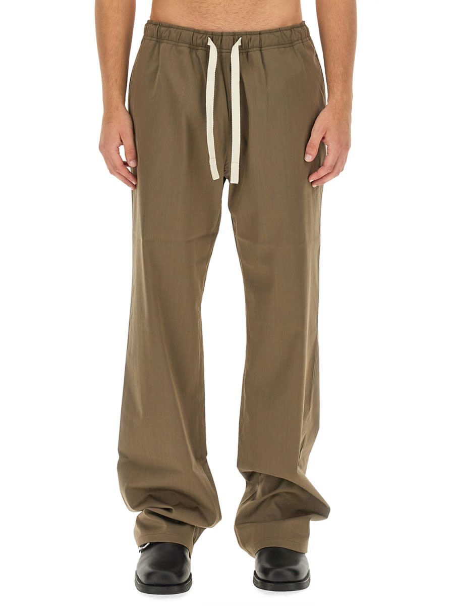 Shop Palm Angels Monogram Pants In Military Green