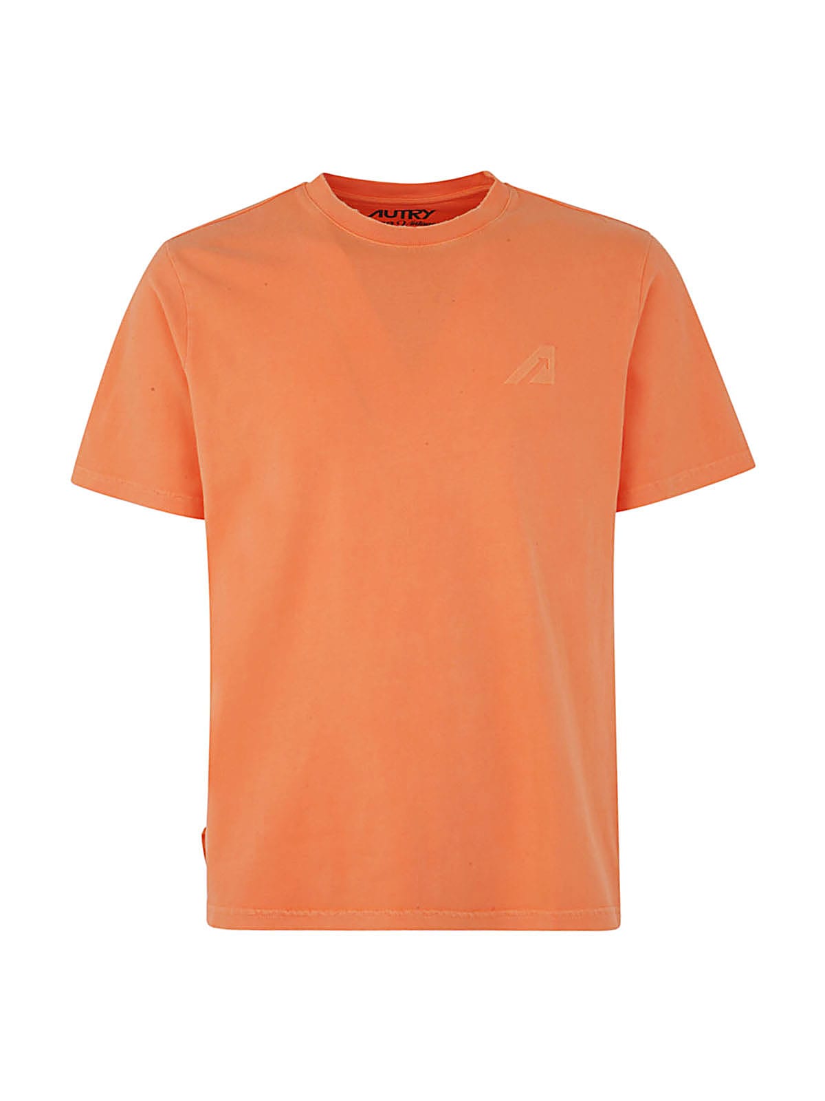 Shop Autry T-shirt Supervintage Man Tinto Orange