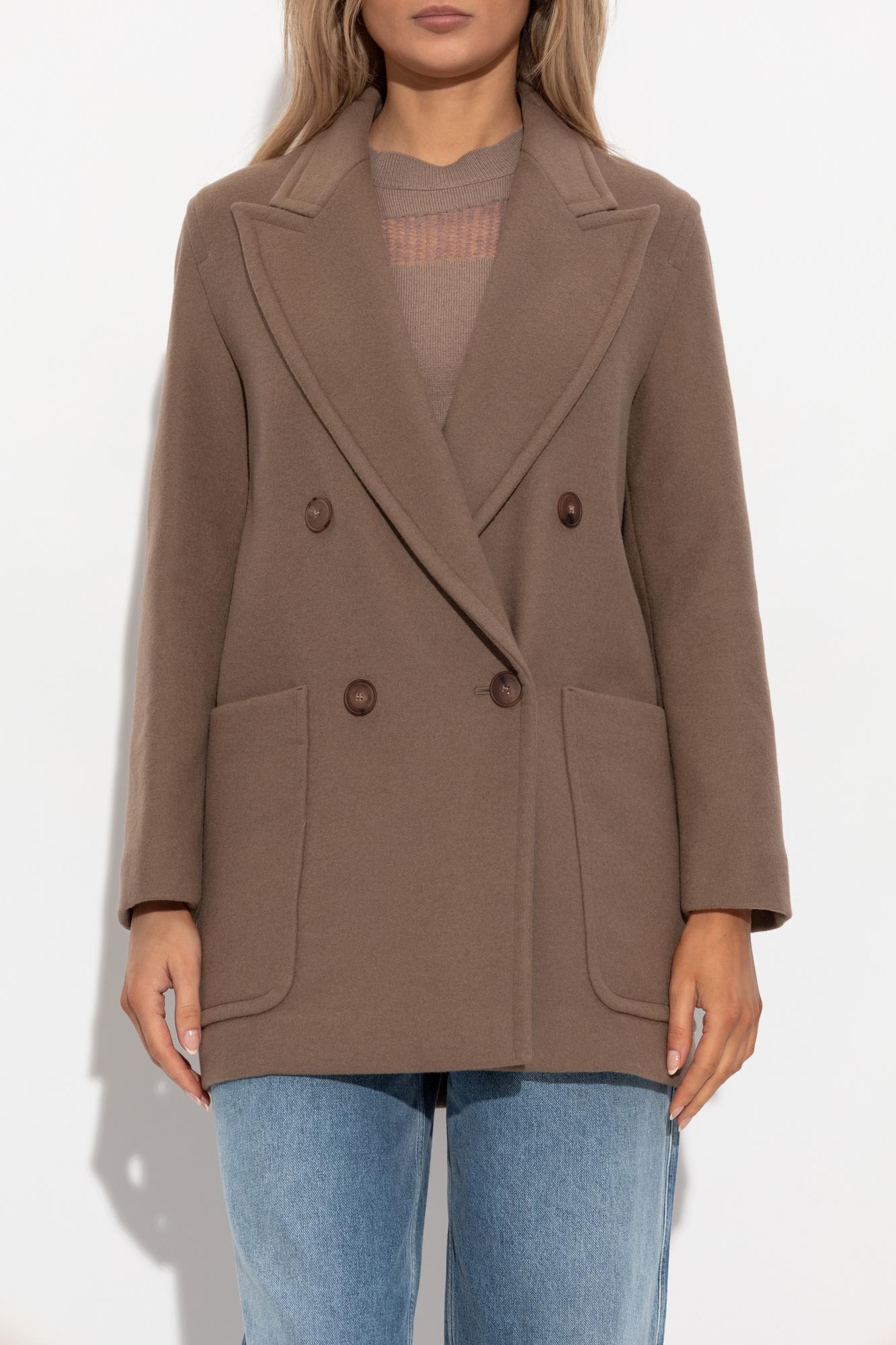 Max Mara Short Coat Deletta In Brown