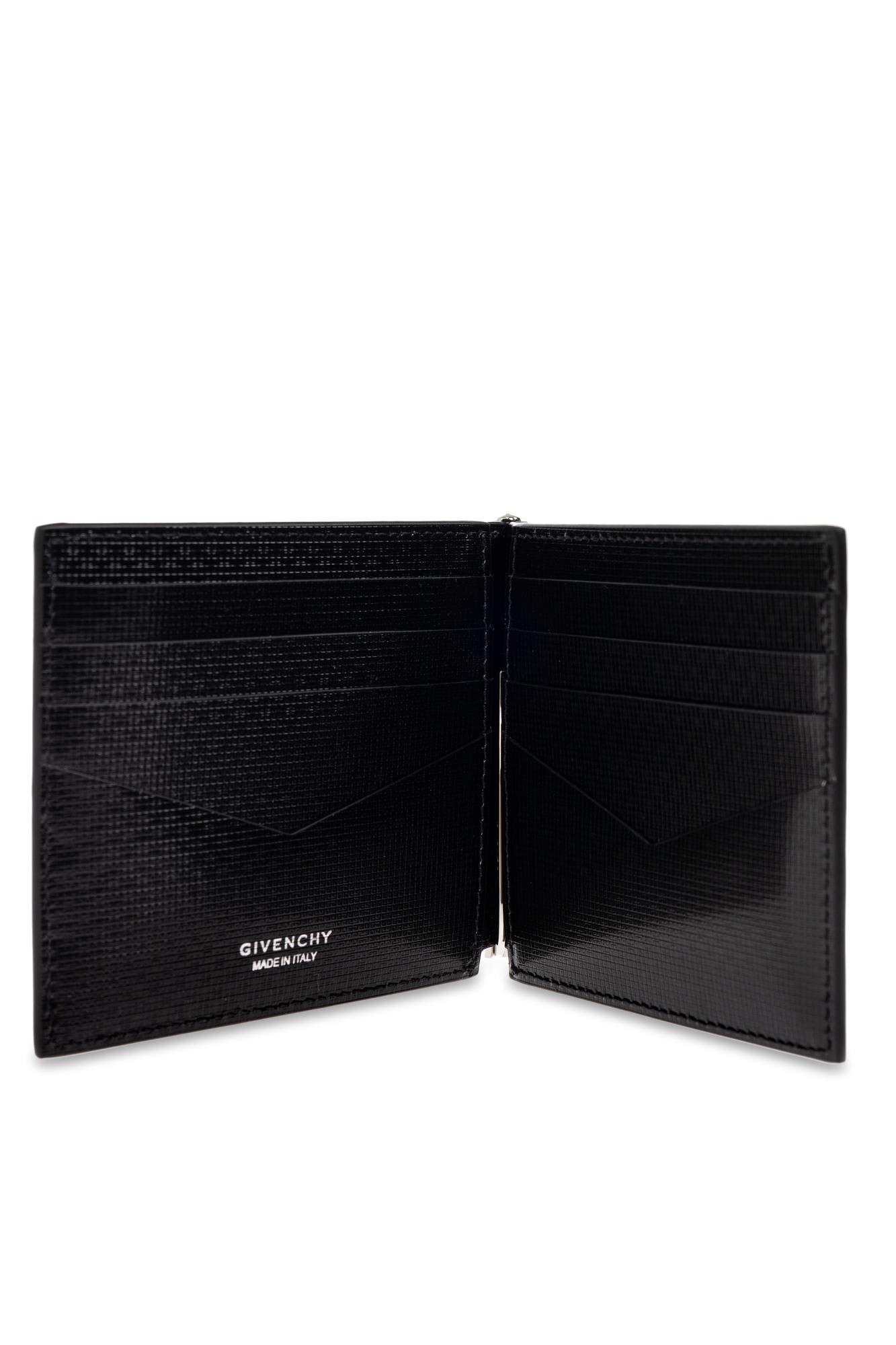 Givenchy Leather Wallet With Money Clip In Black