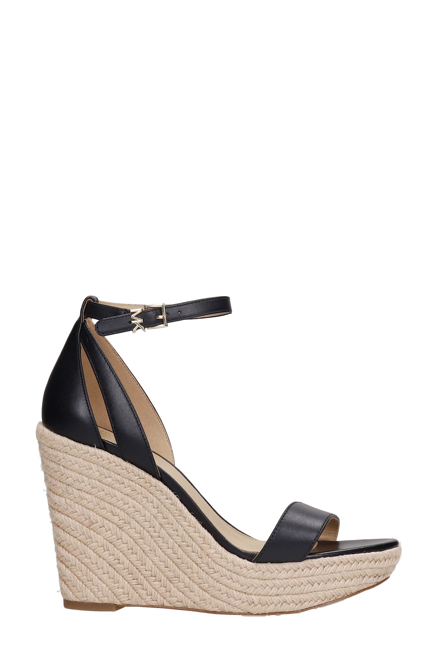Michael Kors Kimberly Wedges In Black Leather