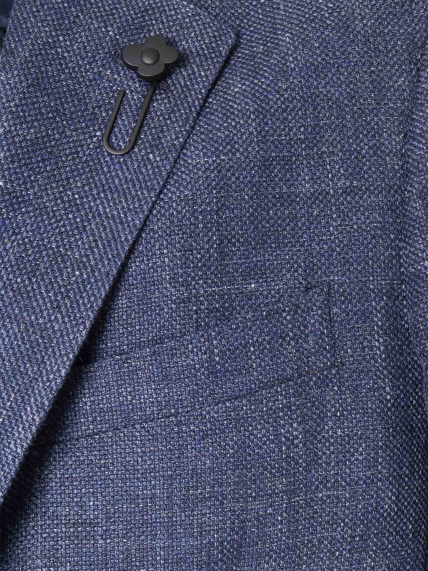 Shop Lardini Blue Single-breasted Jacket