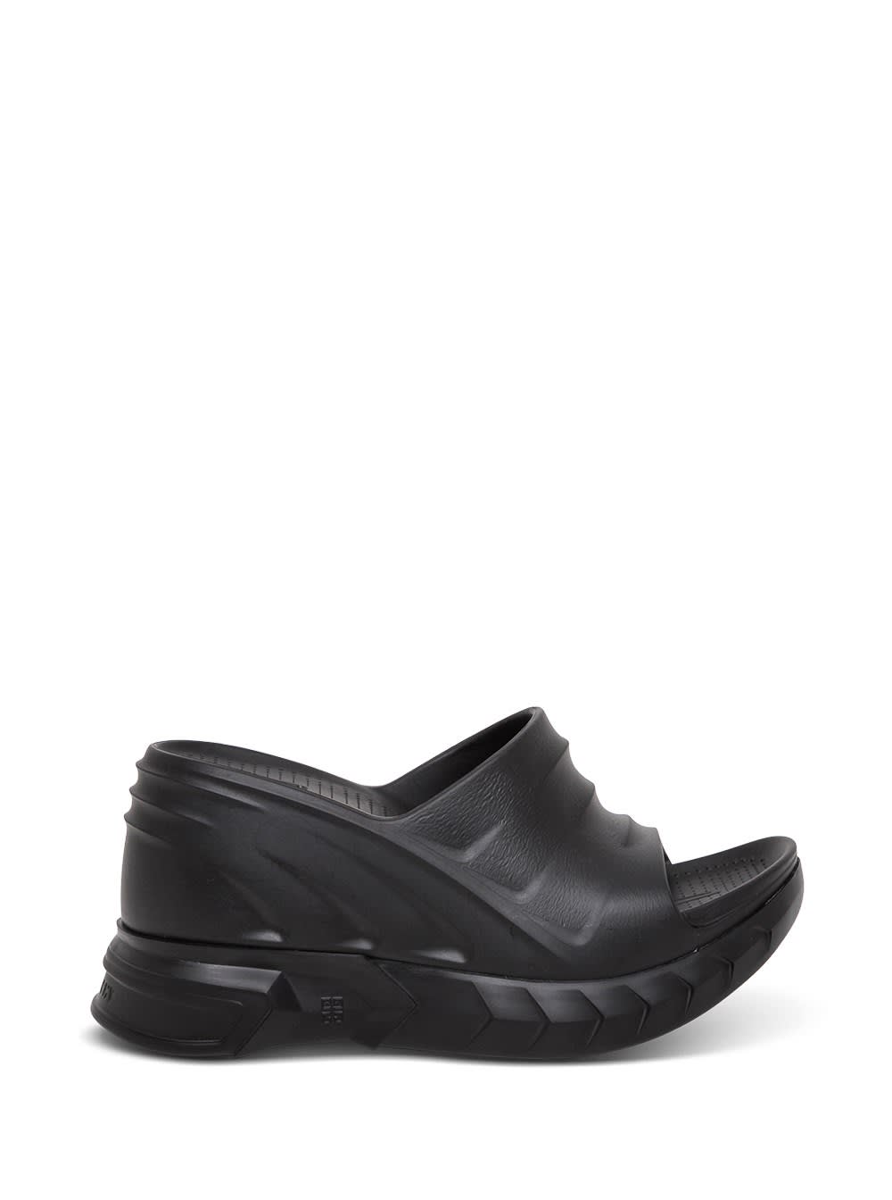 Givenchy Marshmallow 105 Platform Wedge Sandals In Black