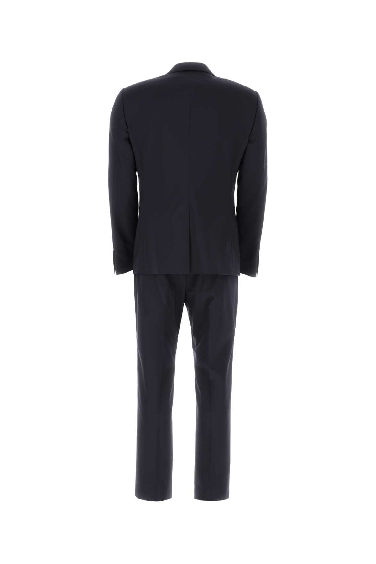 Shop Dolce & Gabbana Navy Blue Light Wool Martini Suit In B0665