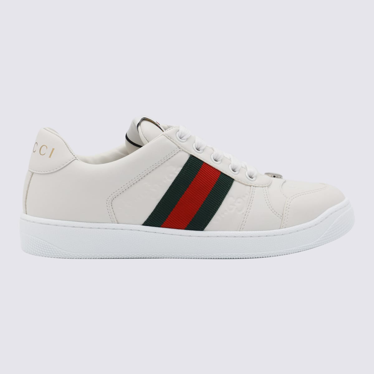 Gucci White Leather Sneakers