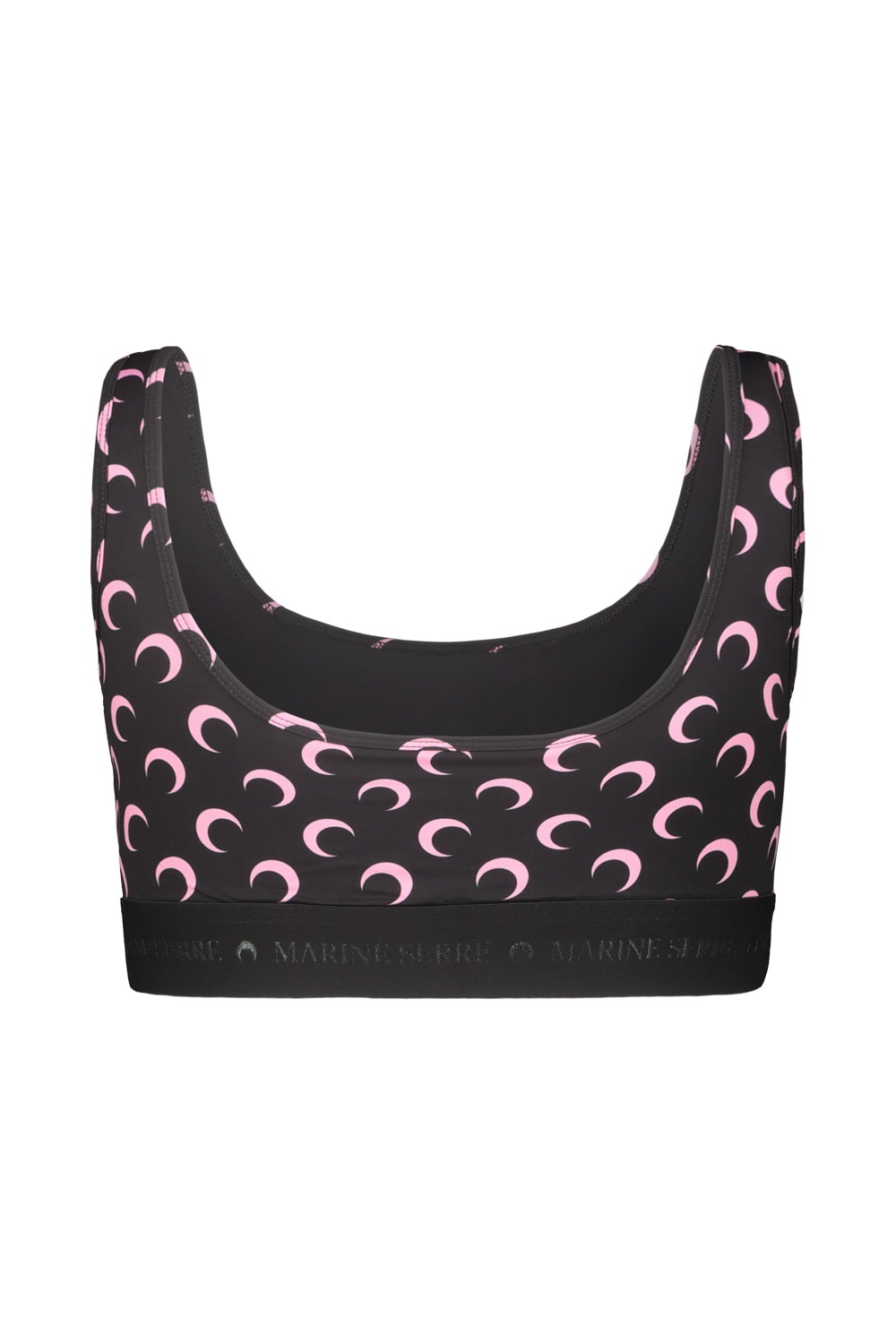 Marine Serre Moon Printed Jersey Sport Bra In Multi