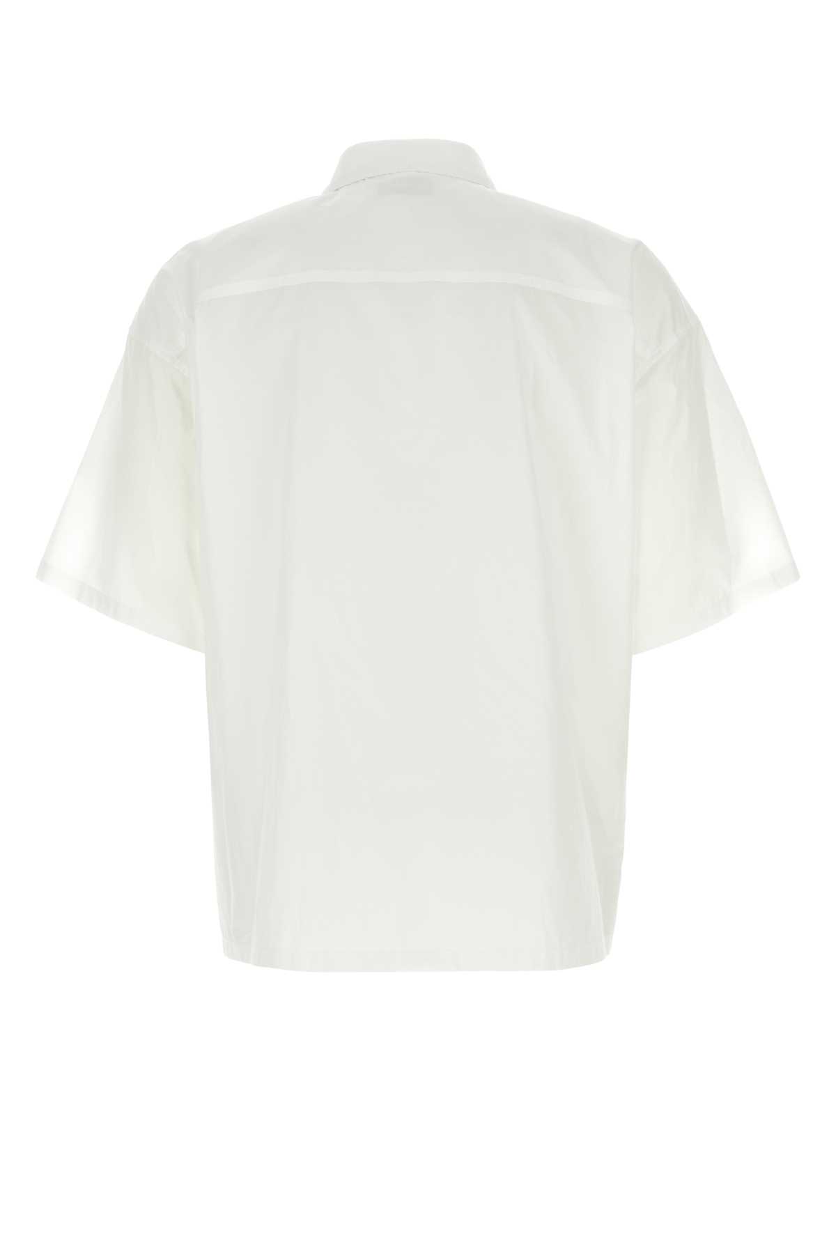 Ambush White Poplin Shirt In Blancdeb