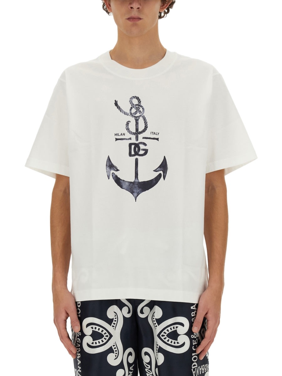 Dolce & Gabbana T-shirt With Print In White