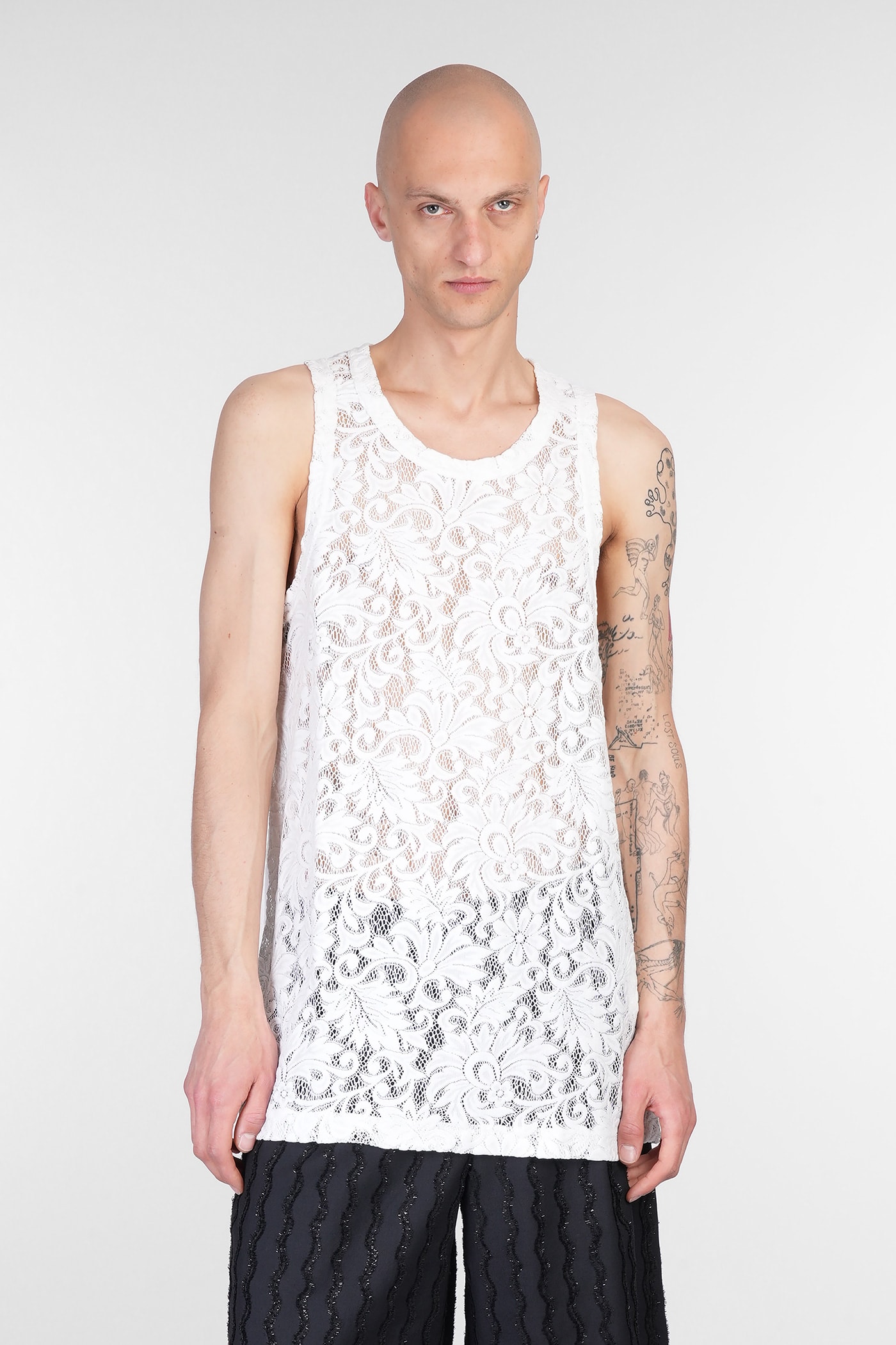 Tank Top In White Polyester