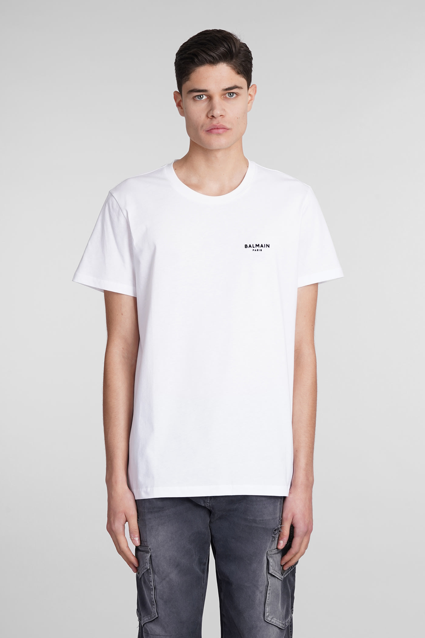 Shop Balmain T-shirt In White Cotton