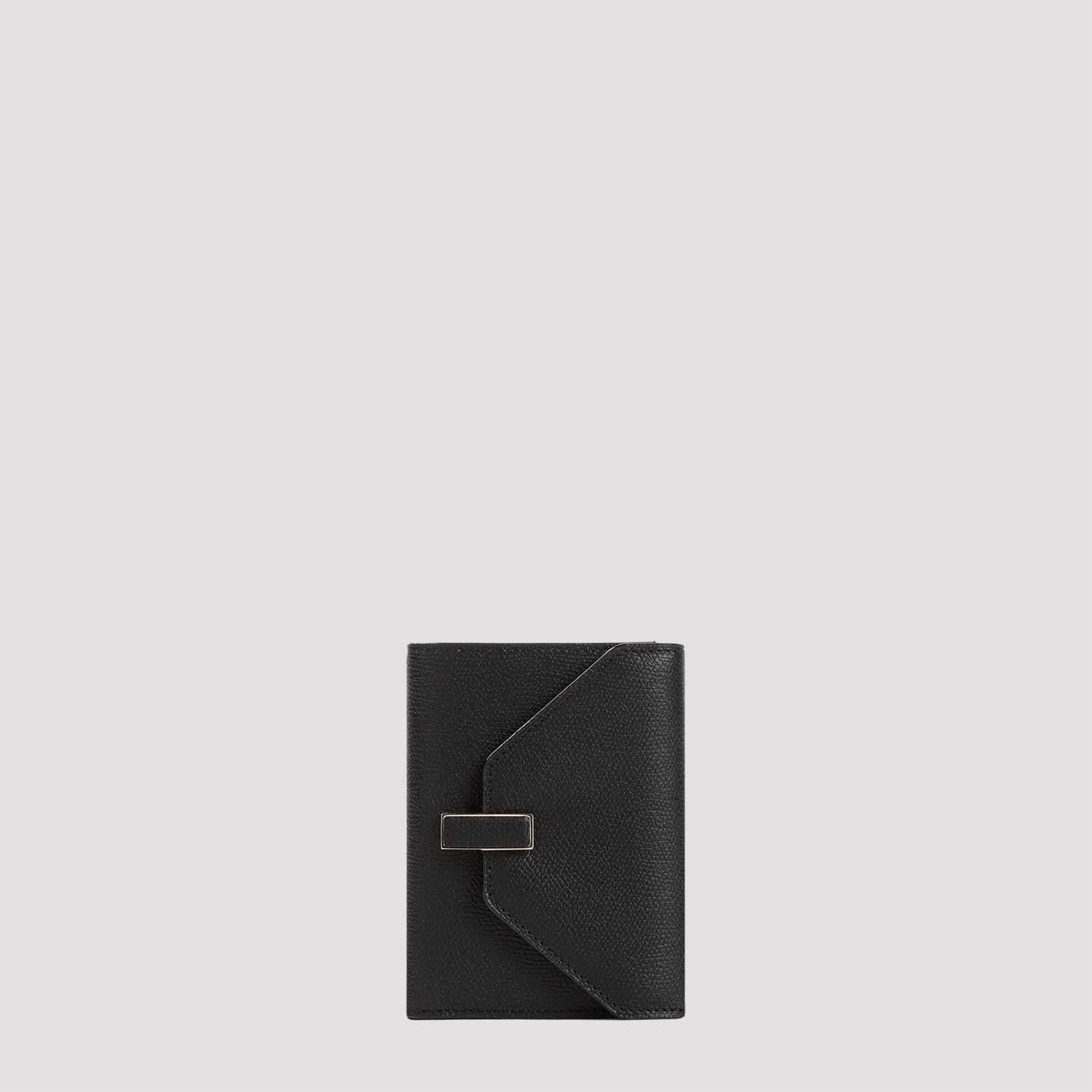 Valextra Iside Calf Leather Wallet In Black