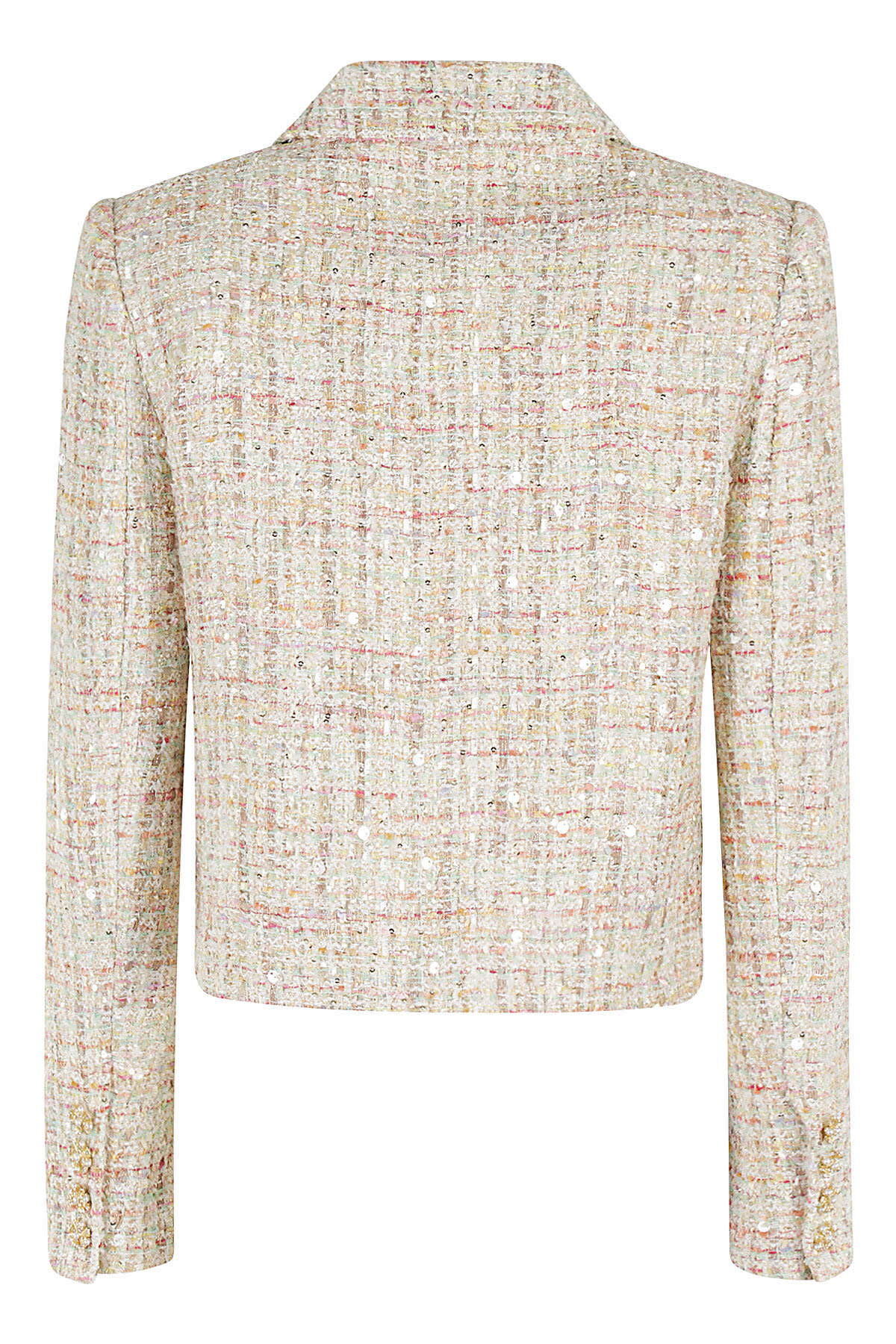 Shop Self-portrait Pastel Boucle Jacket In Multi