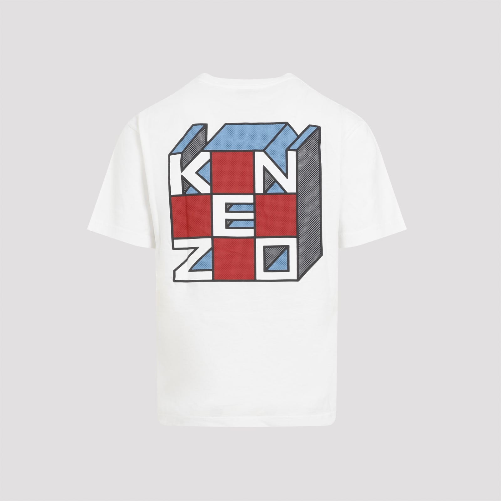 Shop Kenzo Kube Oversize Gots T-shirt In Off White