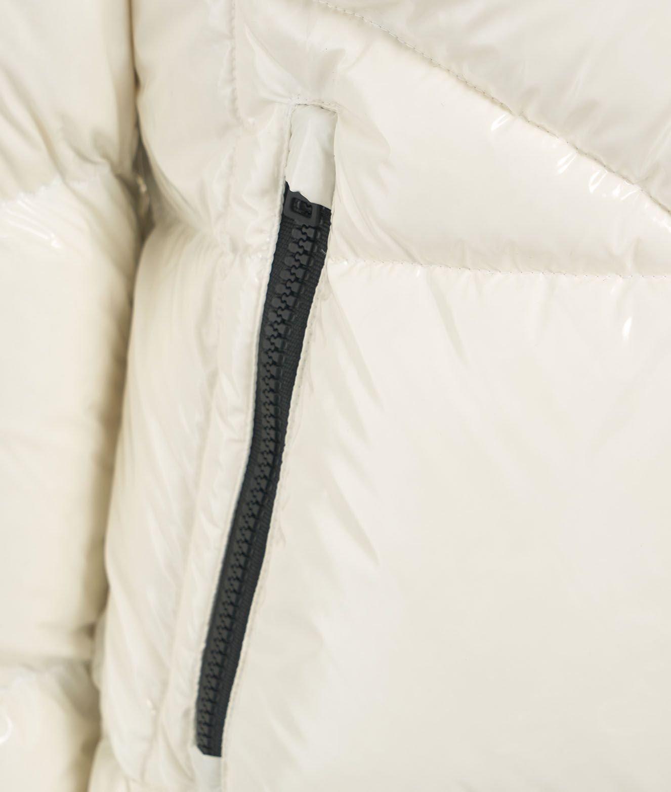 Herno White Glossy Nylon Down Jacket In White