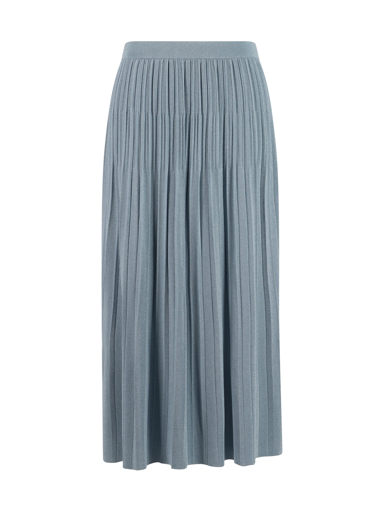 Shop Zimmermann Waverly Midi Skirt In Blue Lurex