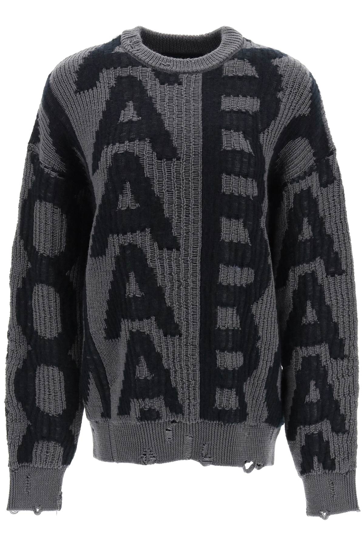 Distressed Monogram Sweater