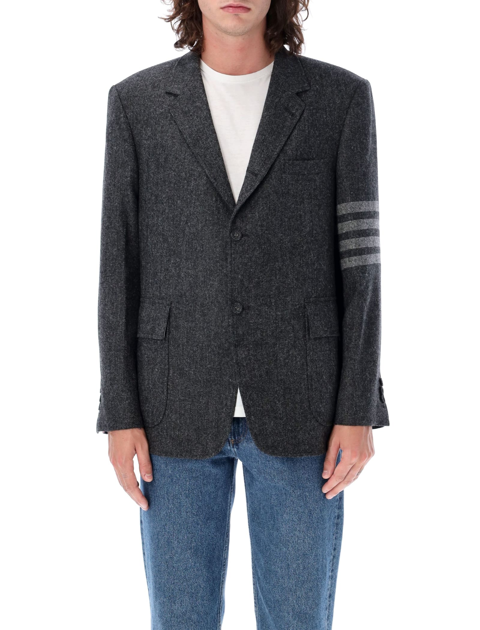 THOM BROWNE UNSTRUCTURED STRAIGHT FIT FORMAL JACKET