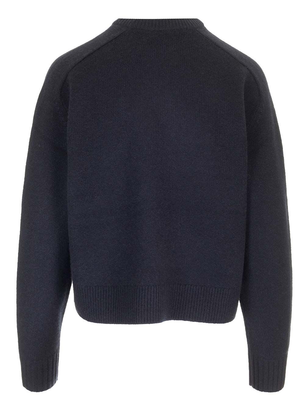 Shop Theory Cashmere Crop Sweater In Blue