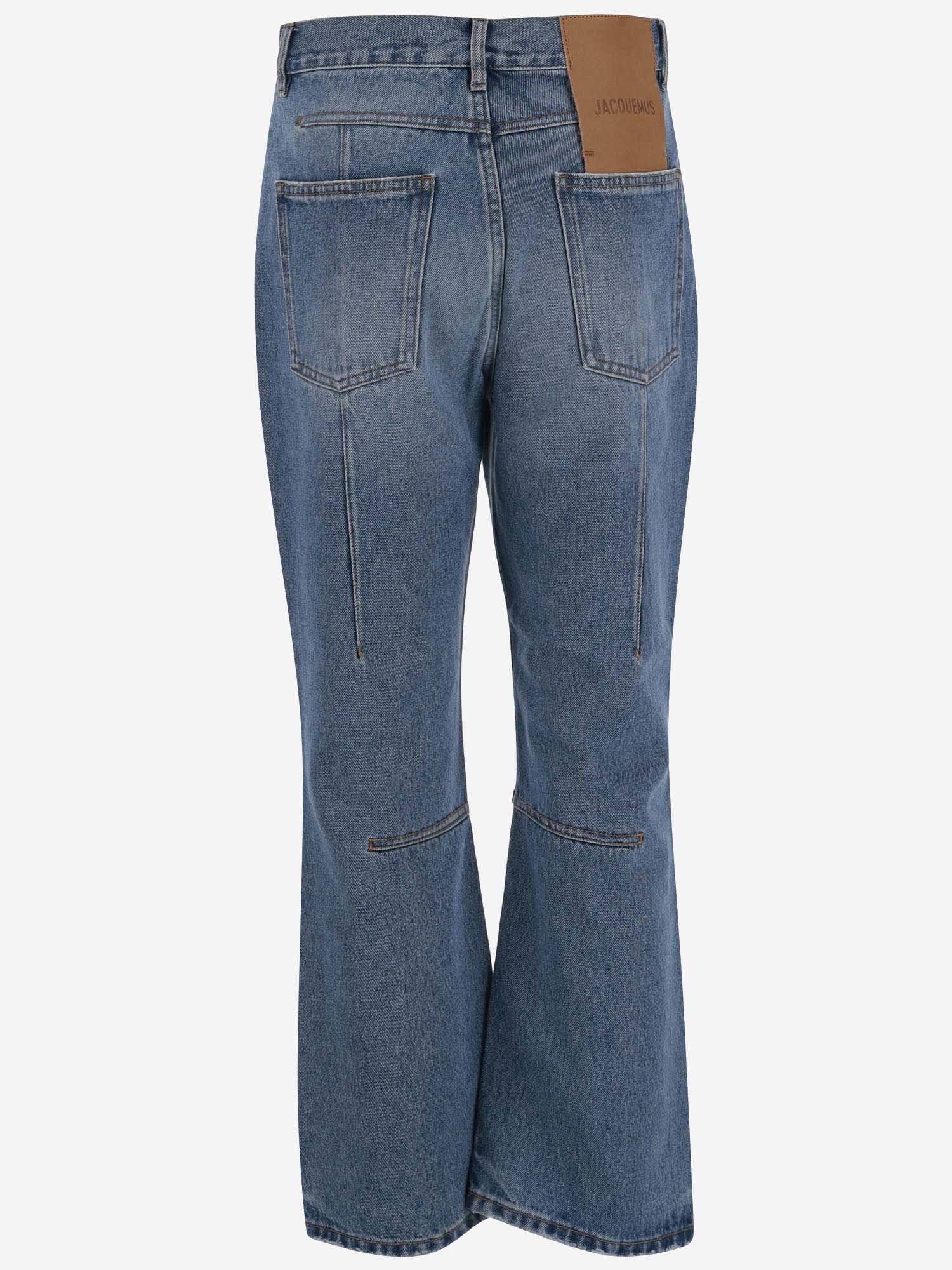 Shop Jacquemus Cotton Denim Jeans