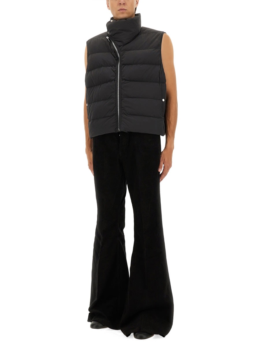 Rick Owens Sleeveless Down Jacket Flight In Black