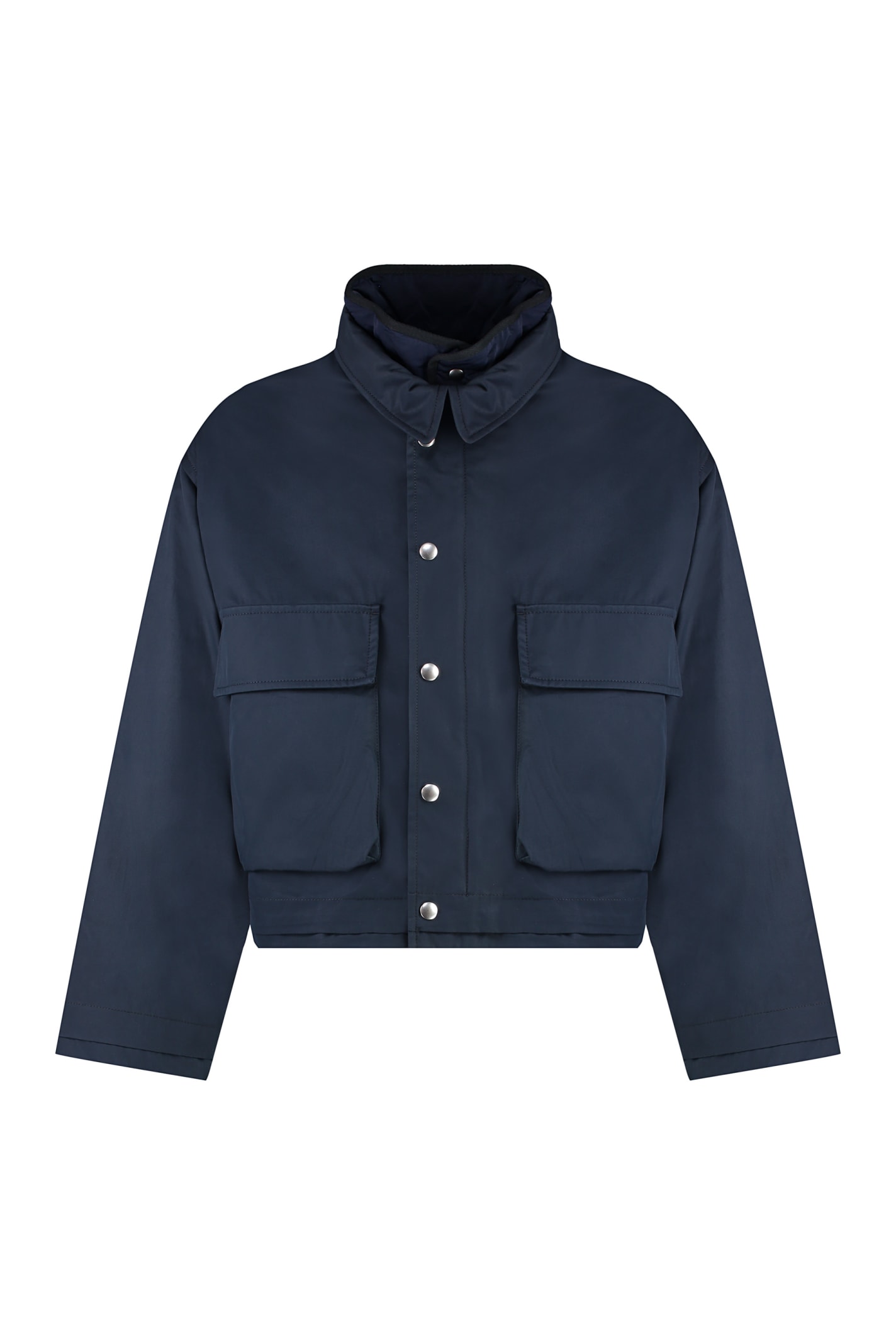 Bottega Veneta Cotton Twill Jacket In Blue