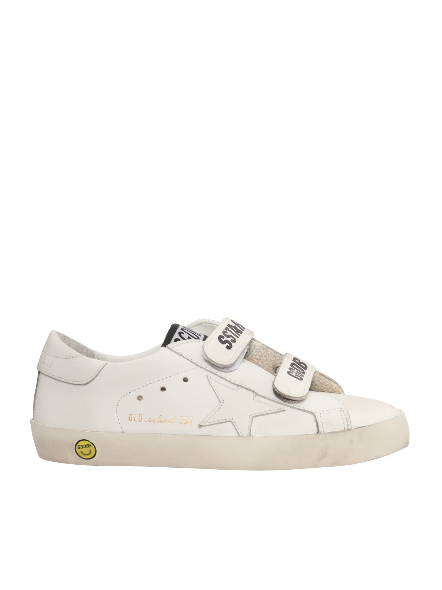 Golden Goose Kids' Old School Leather Upper In White