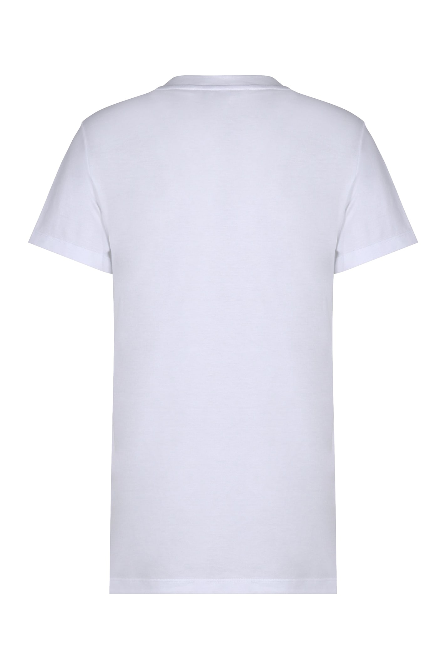 Max Mara Cotton T-shirt With Embroidery In Multi