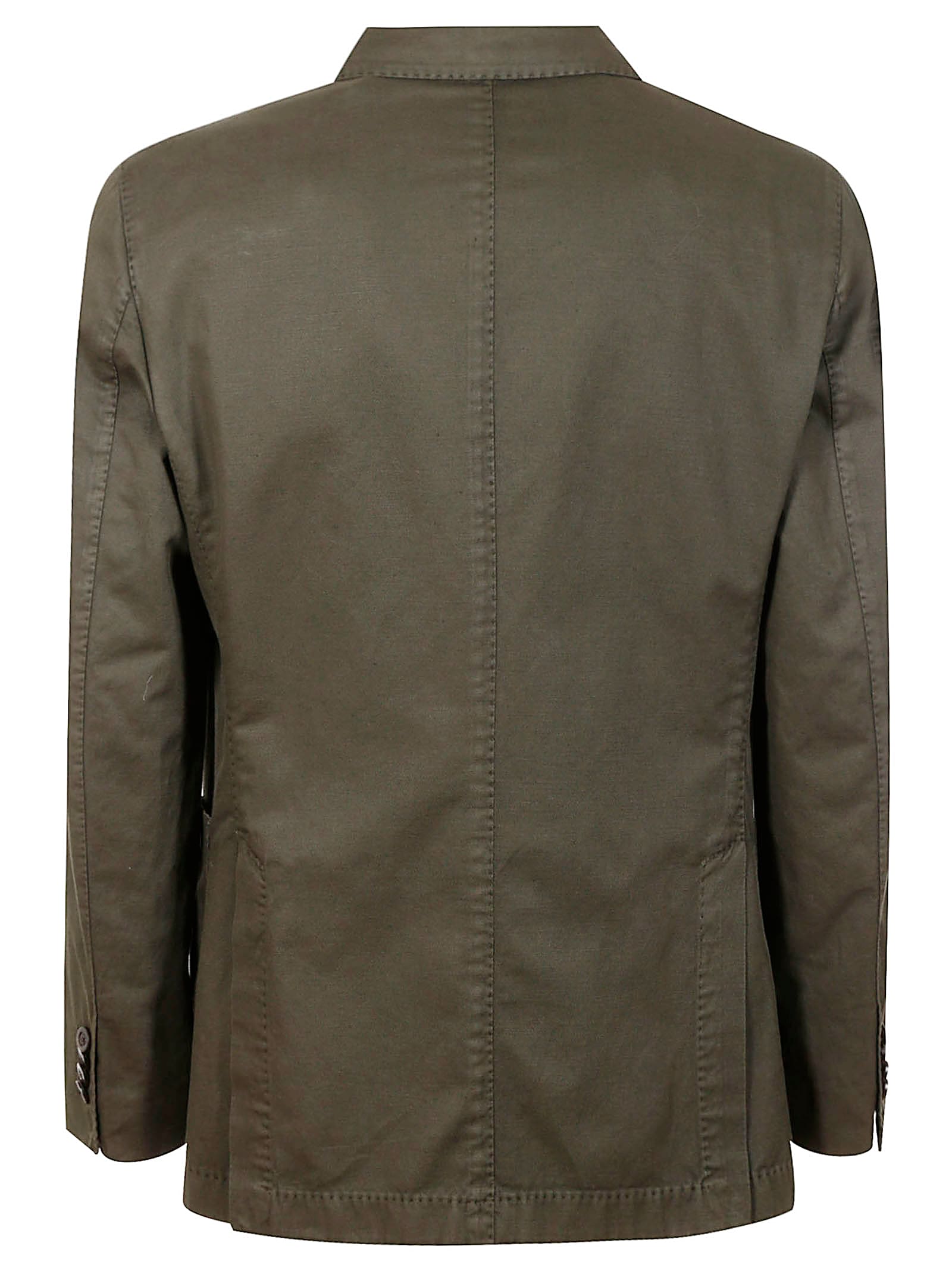 Boglioli Double-breasted Cotton Suit In Green