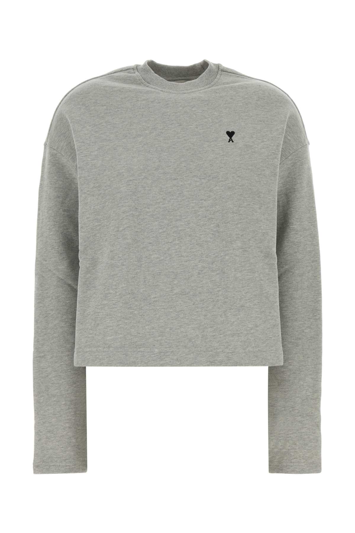 Ami Alexandre Mattiussi Ami Women Grey Cotton Sweatshirt In Gray