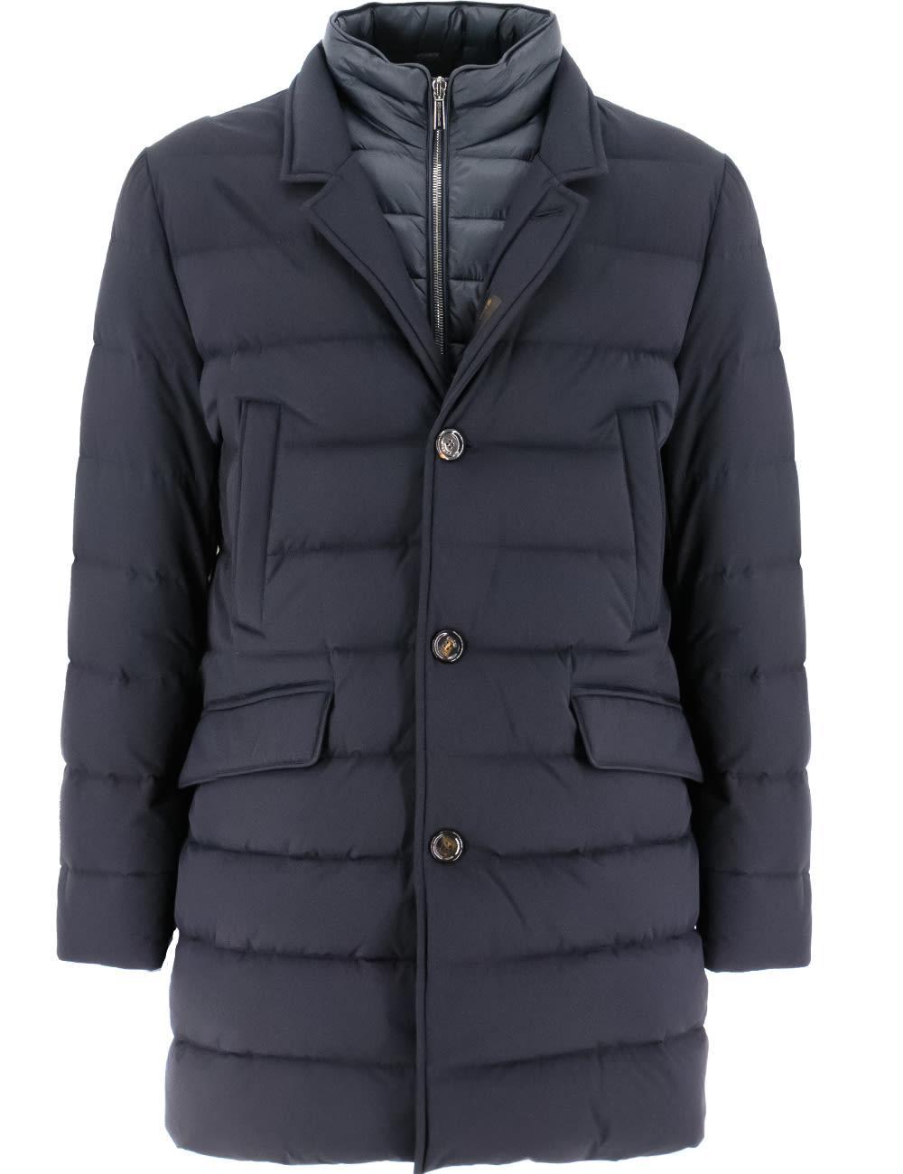 Shop Moorer Coat In Dark Blu