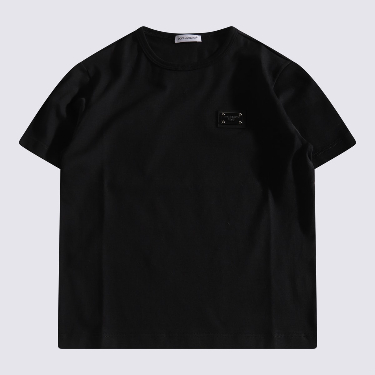 Dolce & Gabbana Black Cotton T-shirt In Black