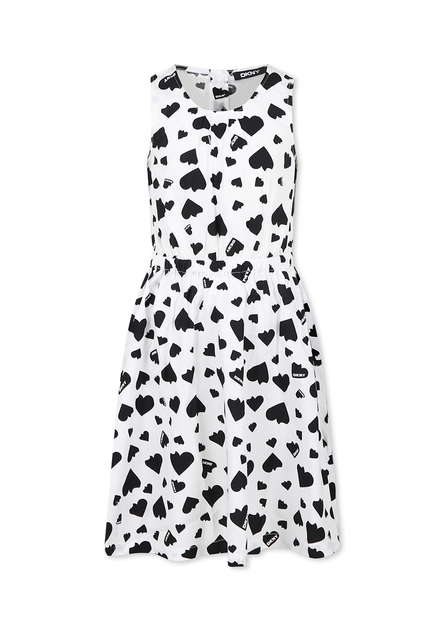 Dkny White Dress For Girl With Hearts In White