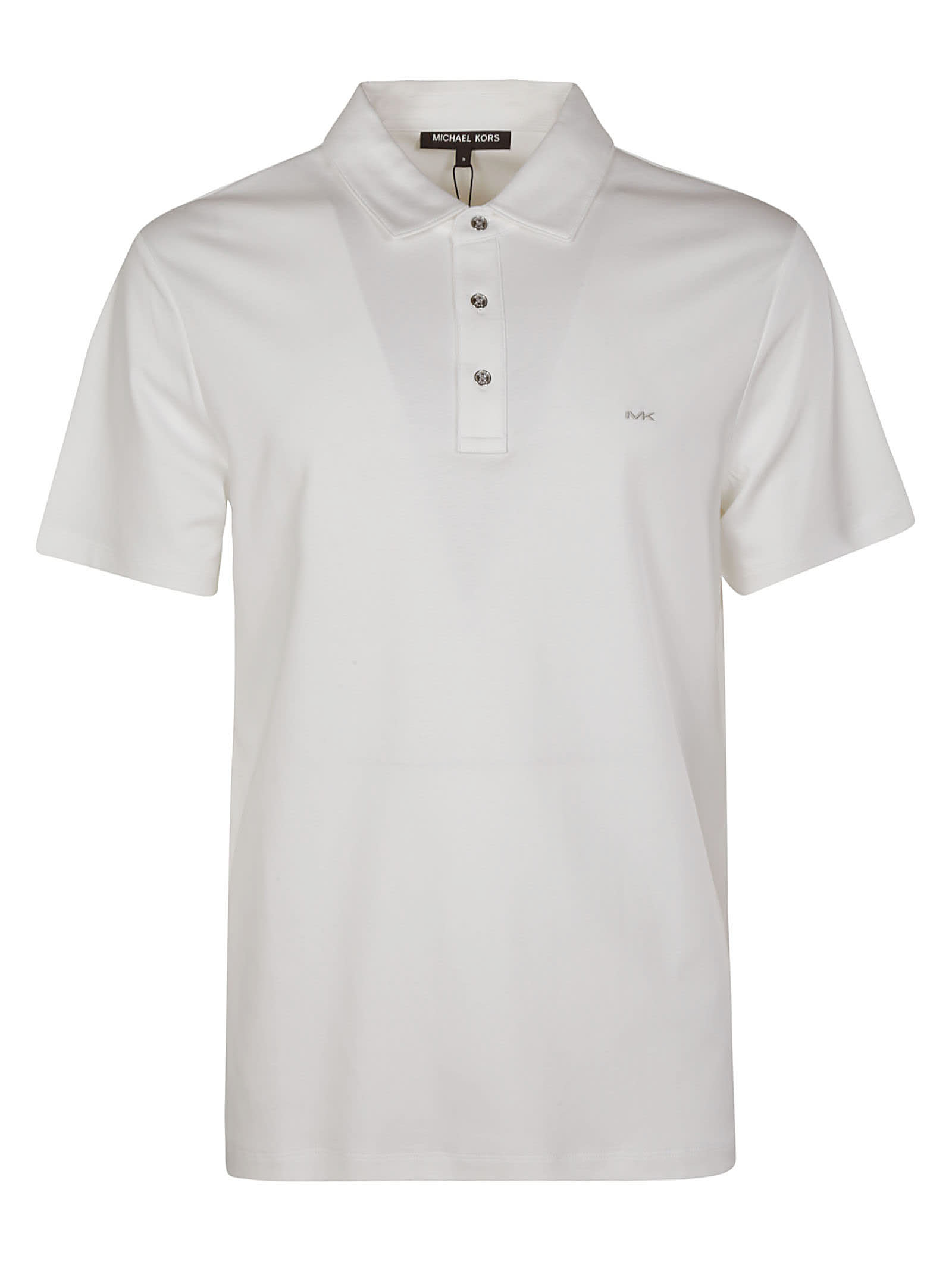 Michael Kors Classic Chest Logo Polo Shirt In White