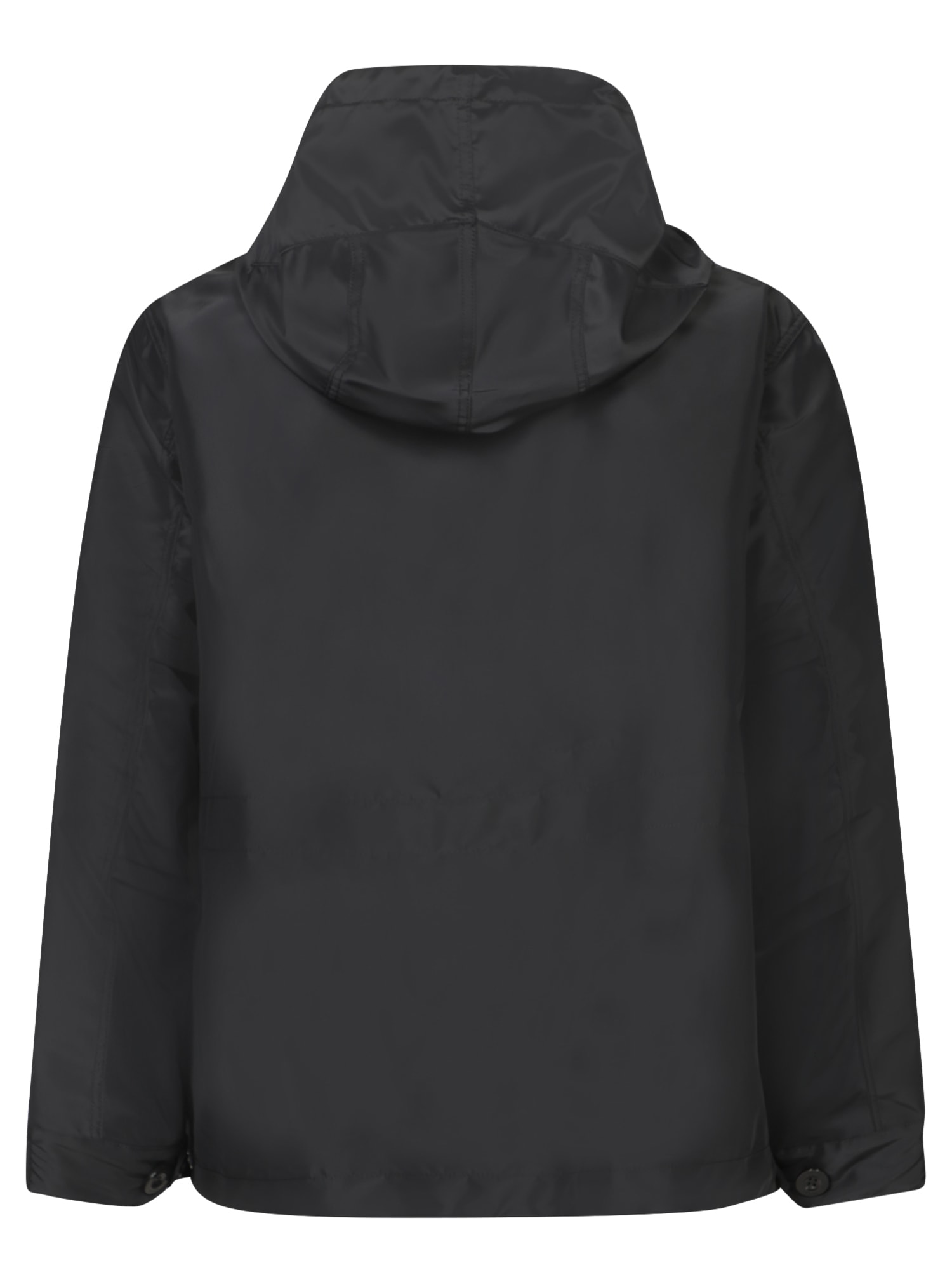 Shop Sacai Black Nylon Twill Sweatshirt