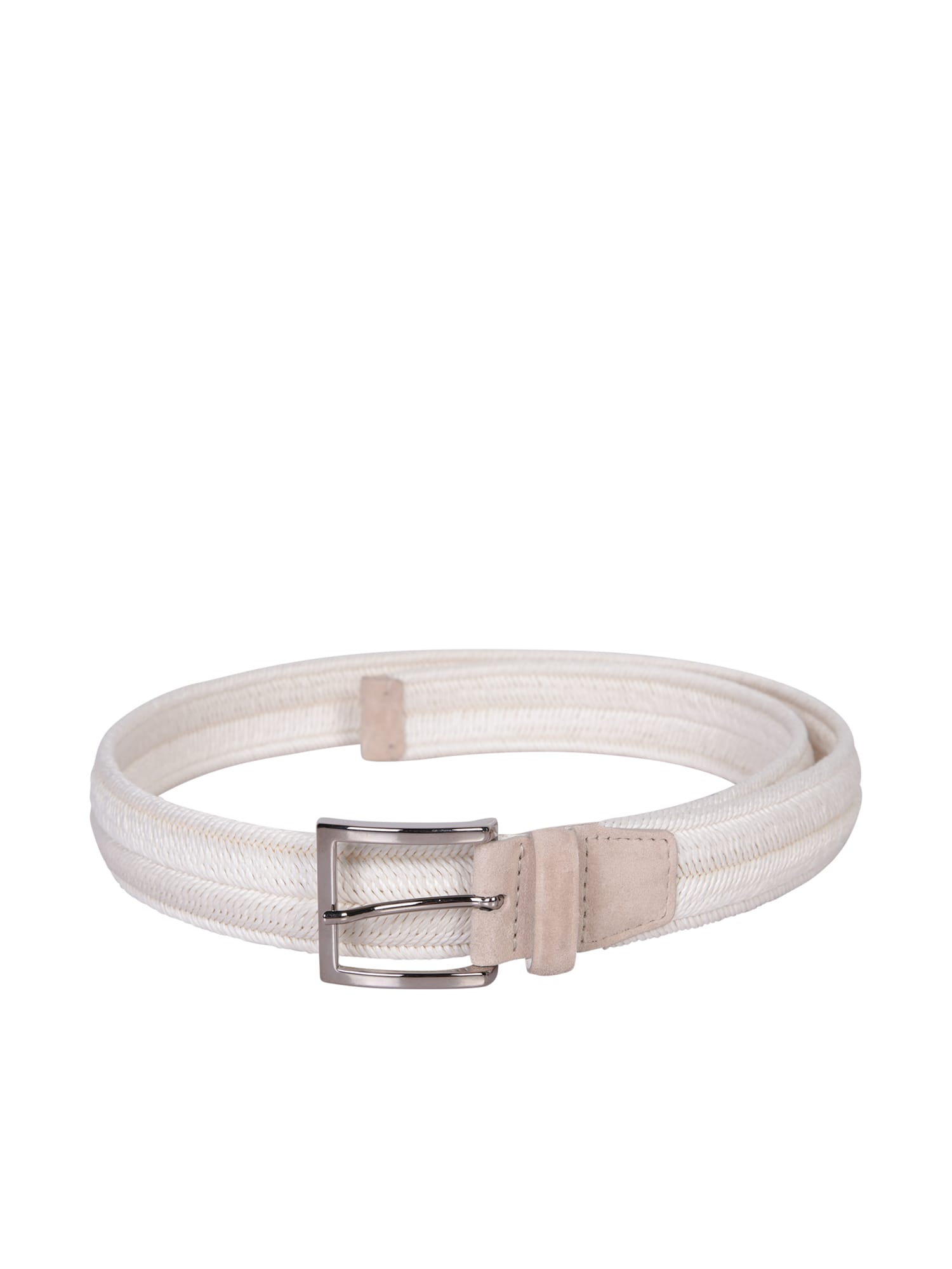 Shop Orciani Rope Cream Belt In White