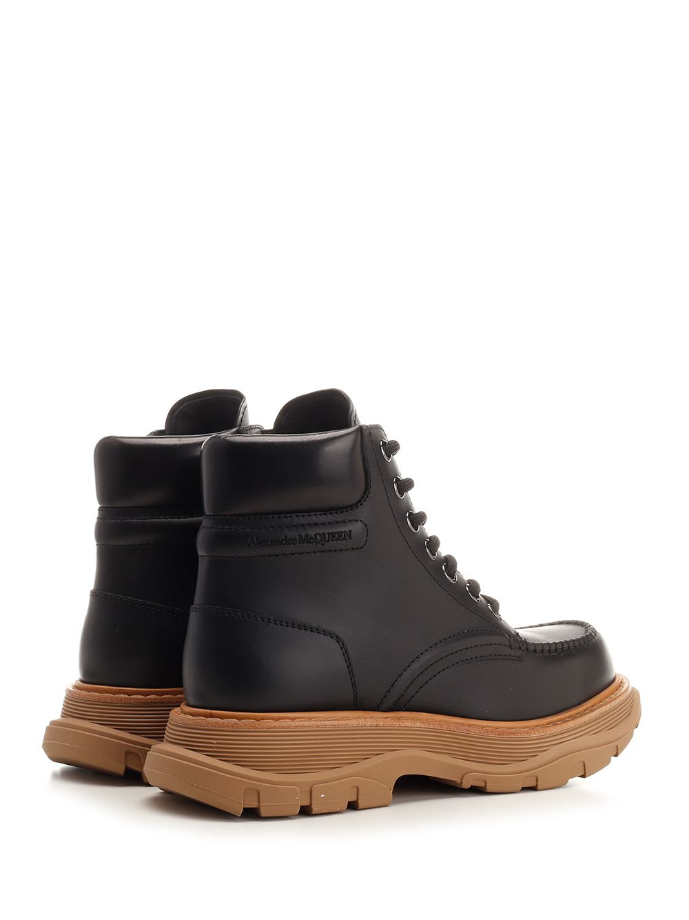 Shop Alexander Mcqueen Tread Slick Boots In Black