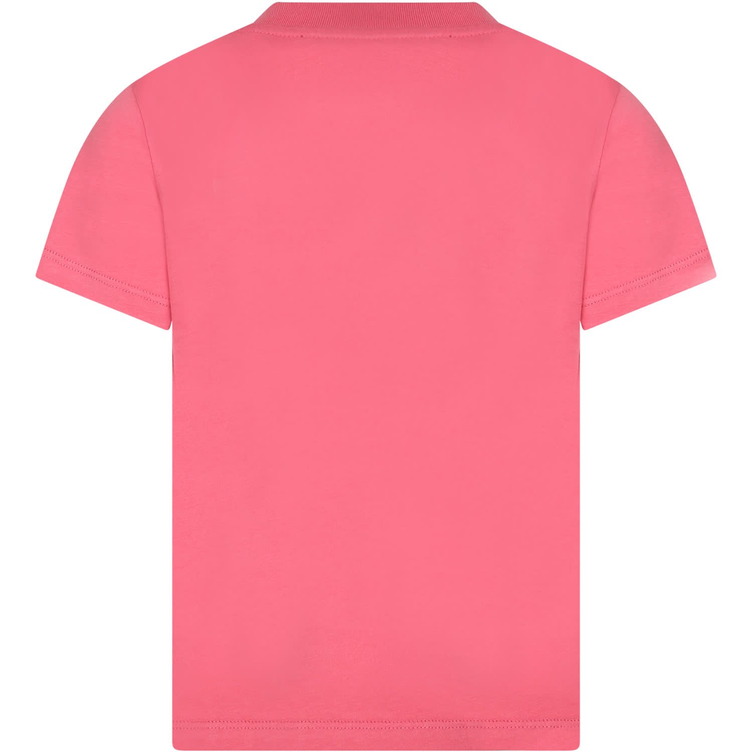 Balmain Fuchsia T-shirt For Girl With Logo In Fuchsia