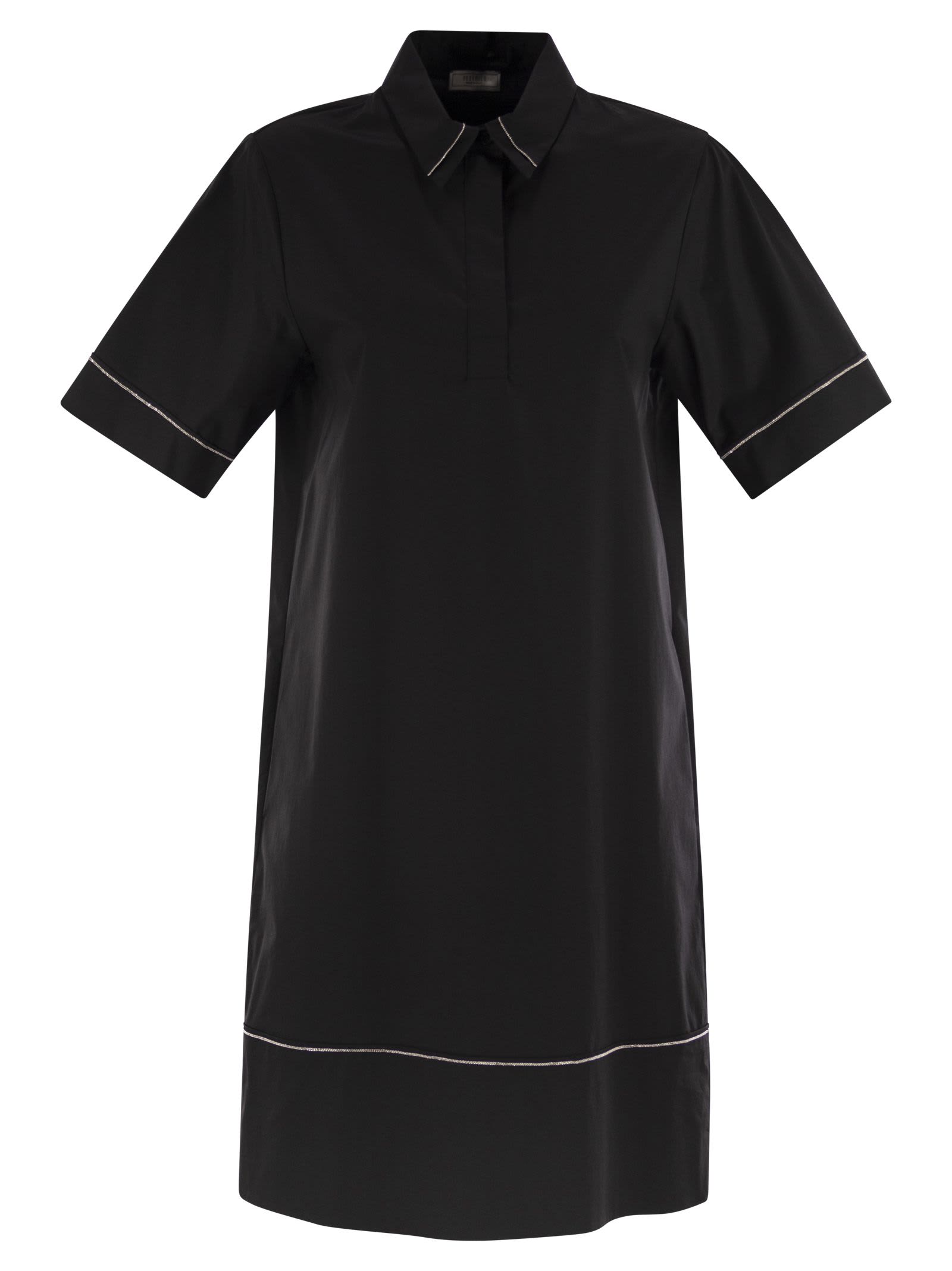 Shop Peserico Light Stretch Cotton Satin Midi Dress