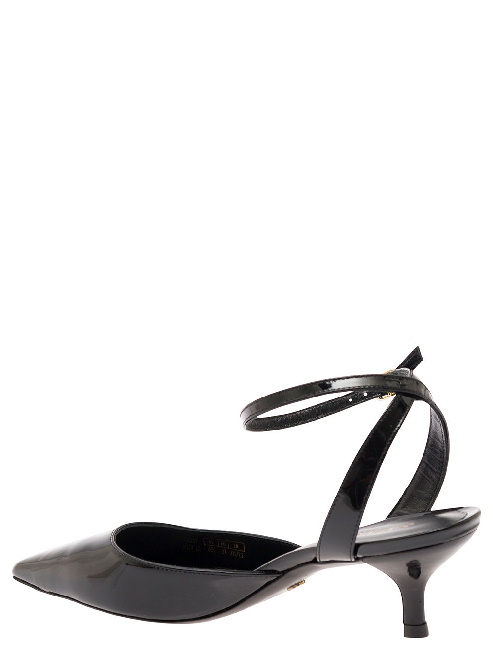 Shop Stuart Weitzman Barelythere Black Pumps With Ankle Strap In Patent Leather Woman