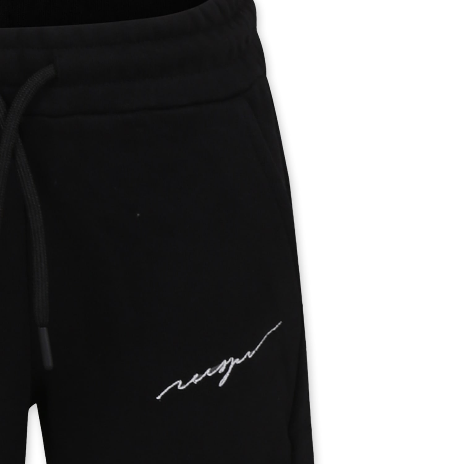 Shop Msgm Black Trousers For Girl Avec Logo