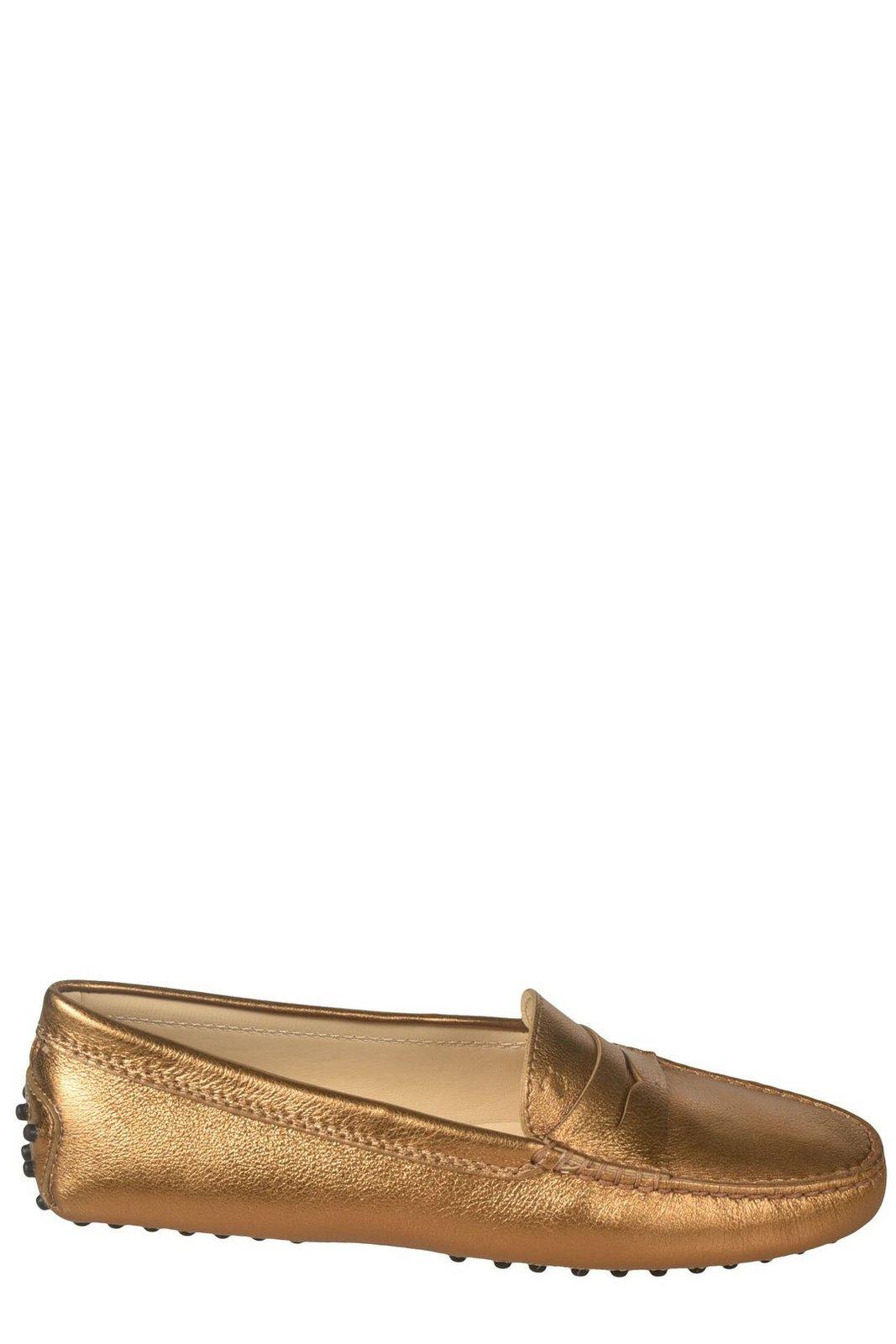 Tod's Metallic-finish Slip-on Loafers In C811